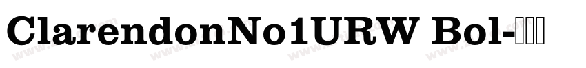 ClarendonNo1URW Bol字体转换